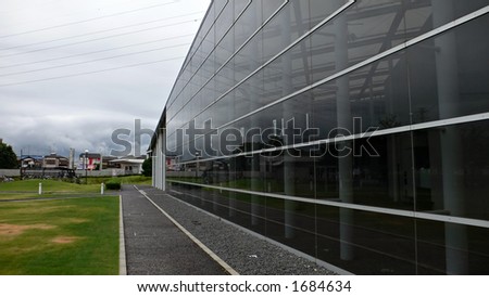 modern building, futuristic design, Japan