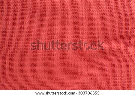 Red fabric texture for background. Texture sack sacking country background
