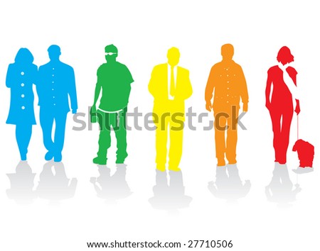 people walking silhouette. Silhouette people walking