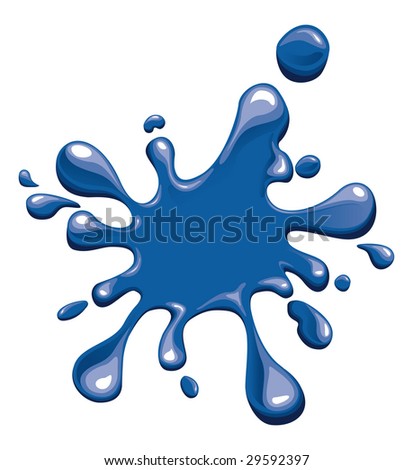 stock vector dark blue ink paint splash