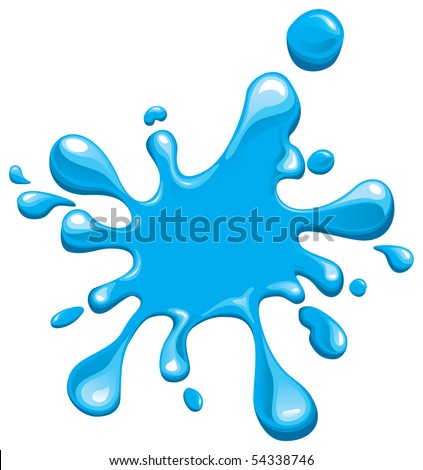 stock vector blue water splash
