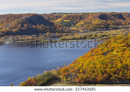 Mississippi River Autumn Scenic