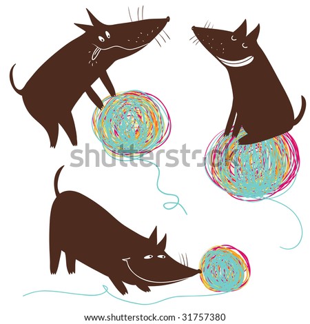 cartoon dog pictures funny. stock vector : Funny cartoon