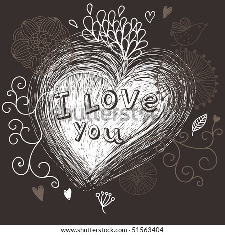 in love with you cartoons. stock photo : I love you.