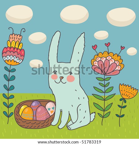 cartoon easter bunnies pictures. Cartoon Easter rabbit