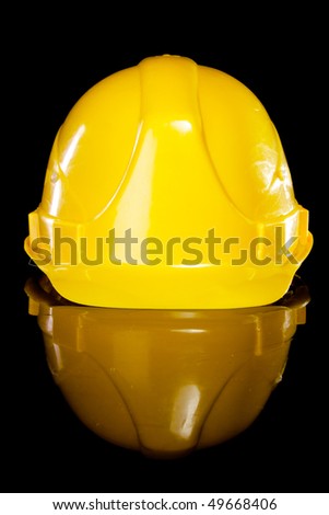 Hard hat isolated on a black background