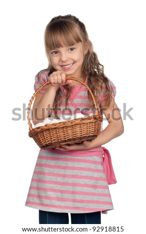 girl holding basket