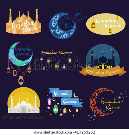 traditional ramadan kareem month celebration greeting card design, holy muslim culture, islamic religion mubarak eid background, islam holiday ramazan vector illustration