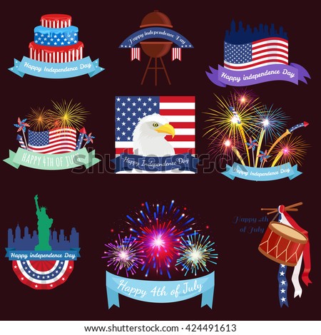 4th july fireworks background, fourth of july vector banner, american national flag decoration, celebration usa independence day illustration, symbol of united states freedom, patriotic holiday