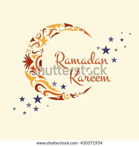 Happy Ramadan Kareem, greeting background illustration
