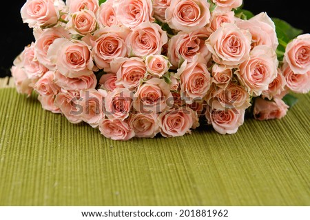 Big Roses Bouquet on mat