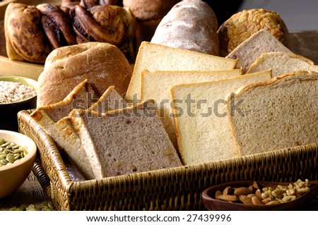 Slices of bread toasts