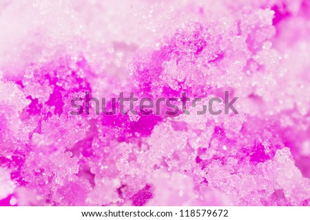 abstract texture. purple picture on to snow.