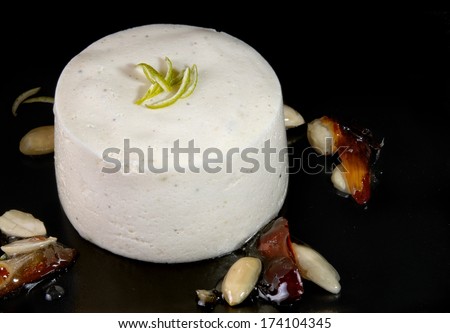 Buttermilk mousse with cardamom and lime, a typical dessert in Scandinavia