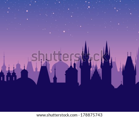gothic city / night fairy-tale