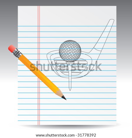 golf club clip art. stock vector : golf ball on