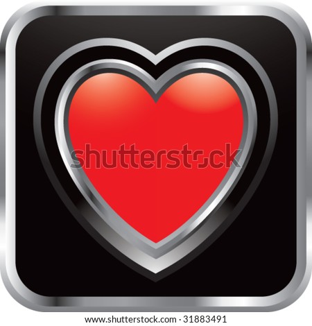love heart icon on silver framed web 
