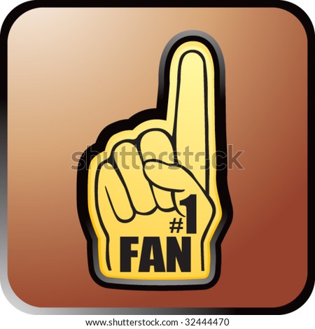 Raise Hand Clipart. fan foam hand web button