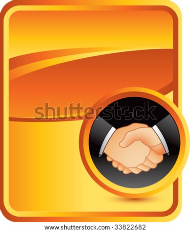 business handshake on classic clean background
