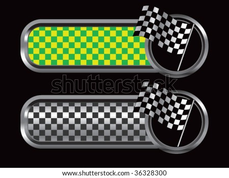 checkered flag banner. racing checkered flag on