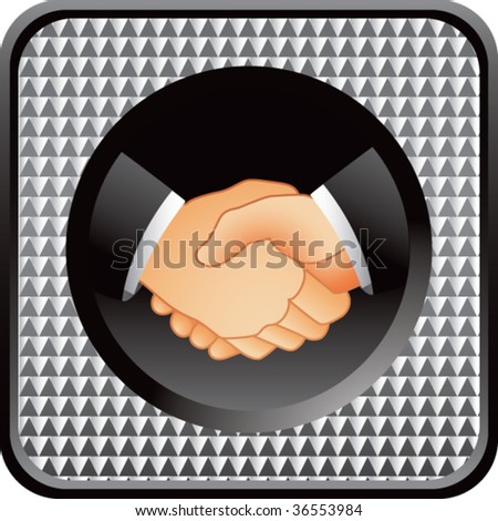 business handshake on checkered web icon