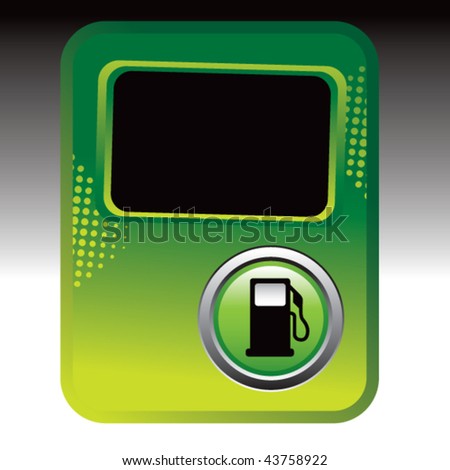 free gas pump icon. stock vector : gas pump icon green halftone banner