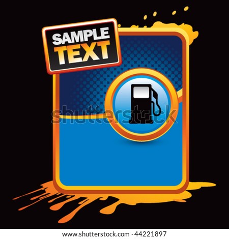 free gas pump icon. stock vector : gas pump icon orange splattered advertisement