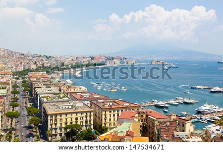 Panoramic View Of Naples From Posillipo.