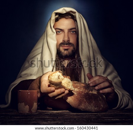 The Last Supper, Jesus Breaks The Bread.