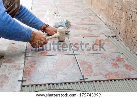 Tiler to work with tile flooring for garden