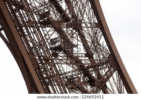 Detail from the bottom of the Tour Eiffel, Paris.