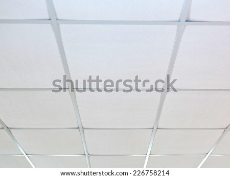 Texture of white panels for suspended ceiling.