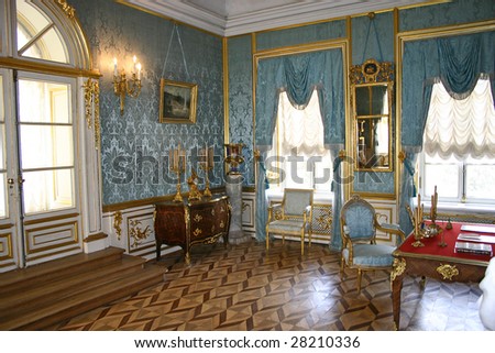 Petersburg, Peterhof, blue reception room
