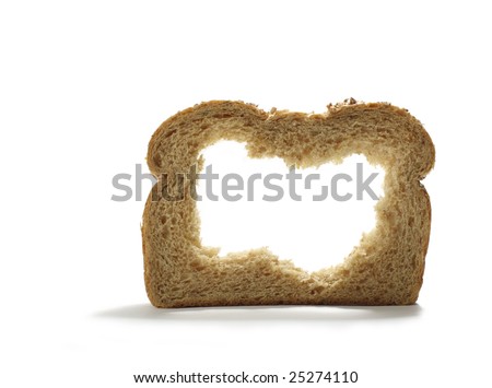 Piece of Sliced Bread with Center Missing