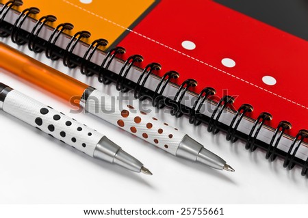 pens and notepad