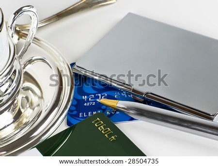 visiting card and credit card