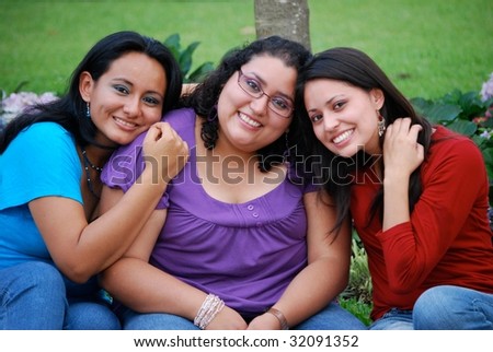 Three Beautiful Hispanic women