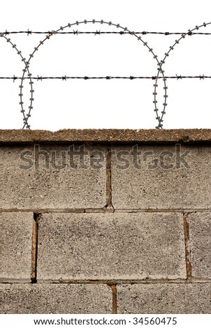 High Security - Wall with Barbed Wire