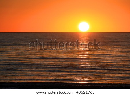 Sunset over Ocean.  Larg\'s Bay, Adelaide, Australia
