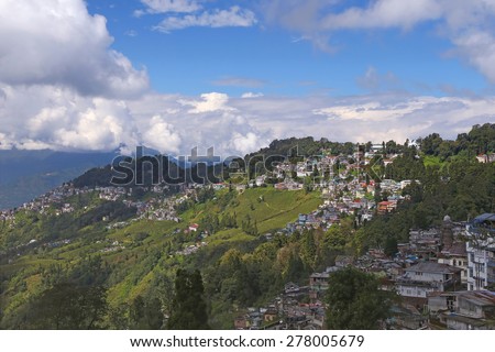 Cityscape of Darjeeling, West Bengal, India