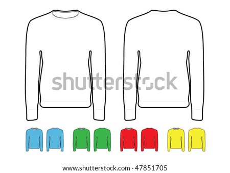 Crew Neck Sweater Template. crew neck jumper/ sweater