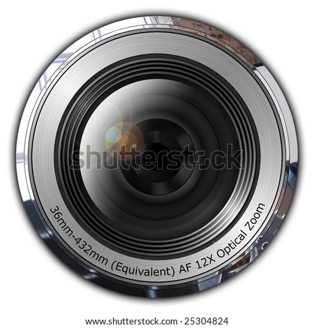 stock photo : Compact camera zoom lens