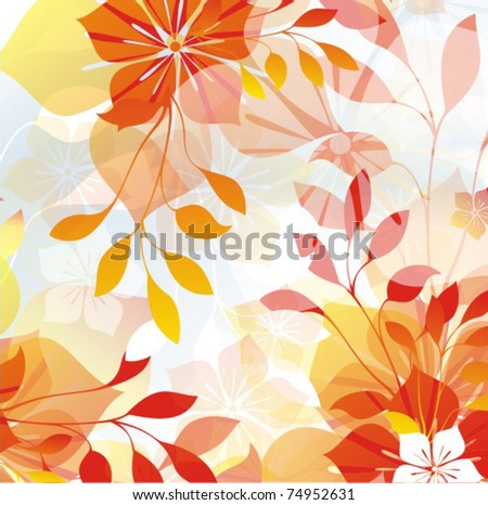 Vector Floral Background - 74952631 : Shutterstock