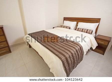 Luxury show home bedroom showing interior design