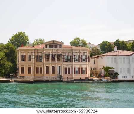 Luxury villa located on the water\'s edge of a large river