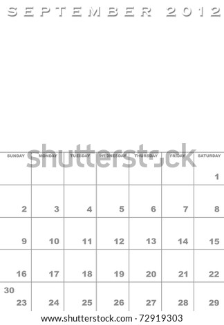Month Month Calendar on September 2011 Calendar Template