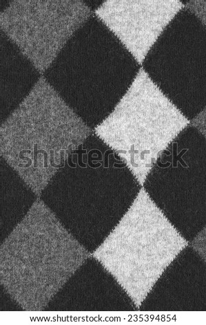 Traditional checked woolen knitted pattern.