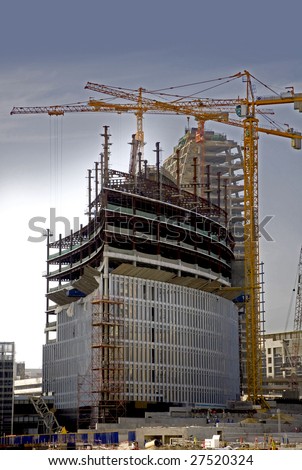 New under construction building in Business Bay Dubai.