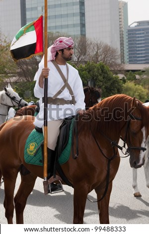 DUBAI - UAE - APRIL 06 2012: Unidentified person from the Elite Dubai Police Special Task Force during the \