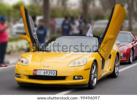 DUBAI - UAE - APRIL 06 2012: Sports Car in parade during the \